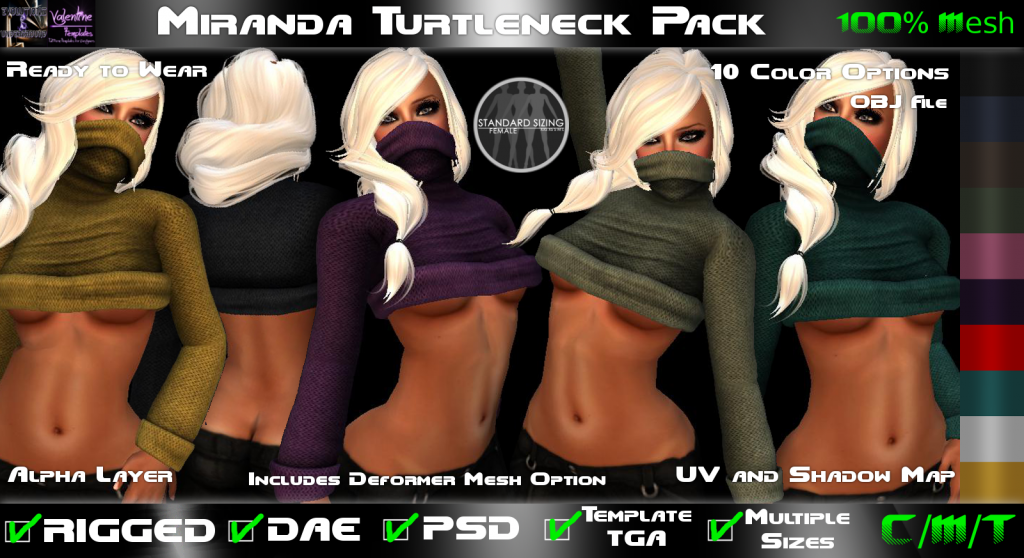 EVO-VT Mesh Miranda Turtleneck Pack PIC