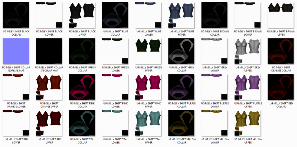 INVENTORY CONTENTS MILLY SHIRT