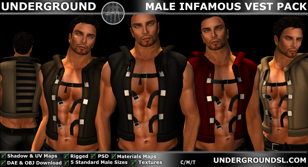 UG MESH MALE INFAMOUS VEST PACK PIC