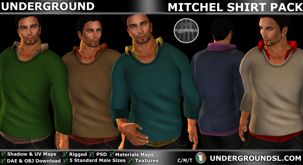 UG MESH MITCHEL SHIRT PACK PIC