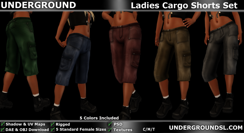 Ladies Cargo Shorts Set Pic