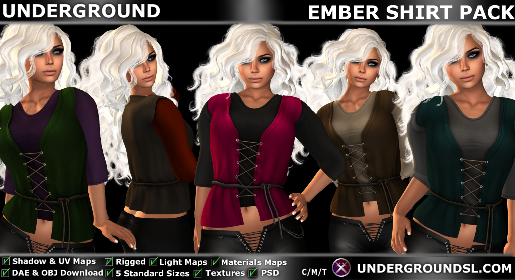 UG MESH EMBER SHIRT PACK PIC