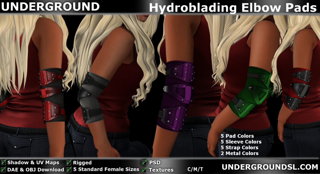 Hydroblading Elbow Pads Female Pic