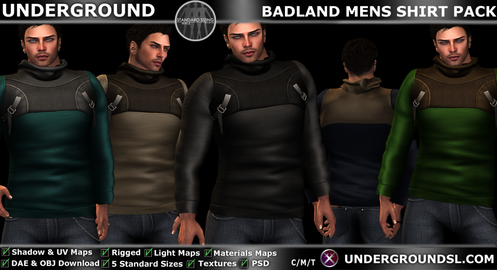 UG MESH BADLAND MENS SHIRT PACK PIC