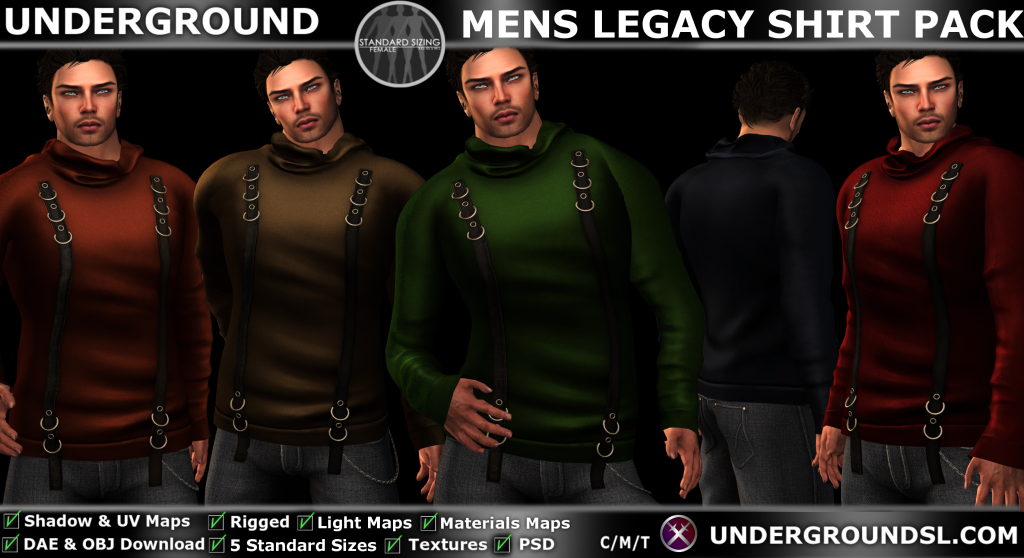 UG MESH MENS LEGACY SHIRT PACK PIC