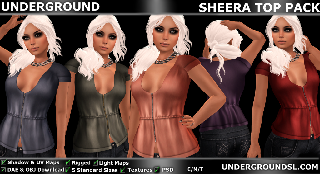 UG MESH SHEERA TOP PACK PIC