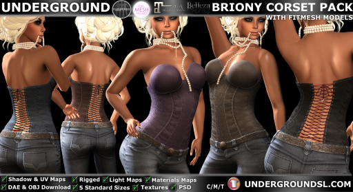 UG MESH BRIONY CORSET PACK + FITTED PIC